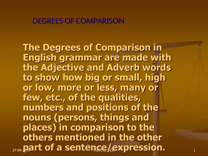 degrees of comparison