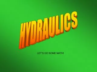 HYDRAULICS