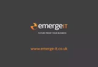Emerge Priority User Conference – 18 th November 2011 08.30 – 09.30      Registration