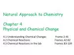 Natural Approach to Chemistry Chapter 4 Physical and Chemical Change