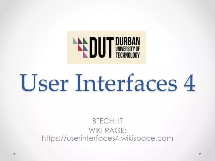 user interfaces 4