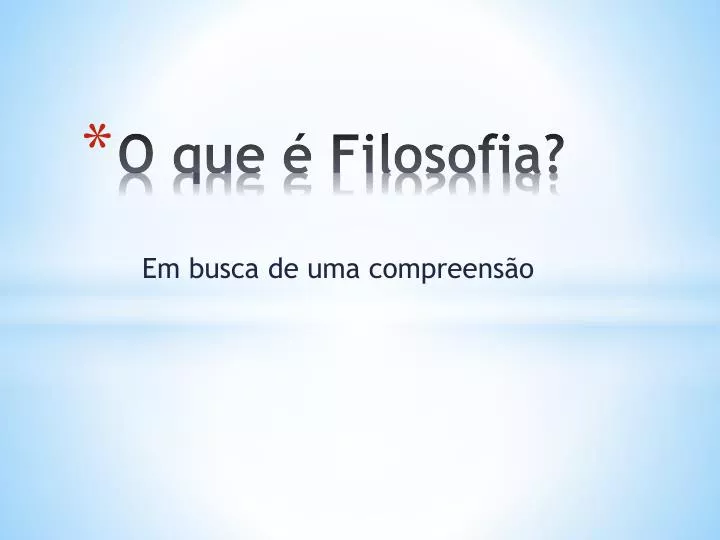 o que filosofia