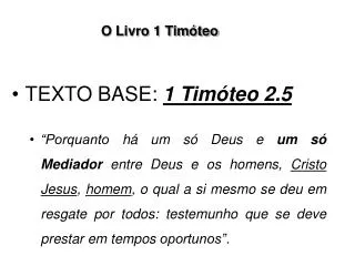o livro 1 tim teo