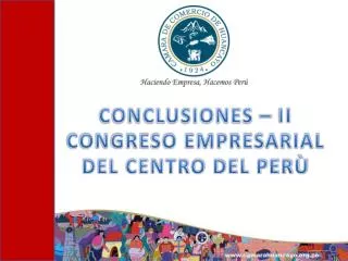 CONCLUSIONES – II CONGRESO EMPRESARIAL DEL CENTRO DEL PERÙ