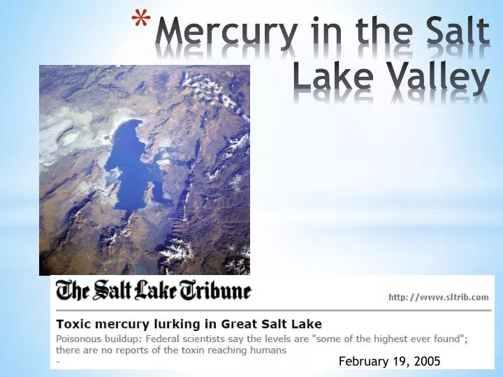 mercury in the salt lake valley