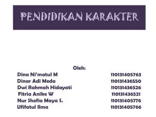 pendidikan karakter