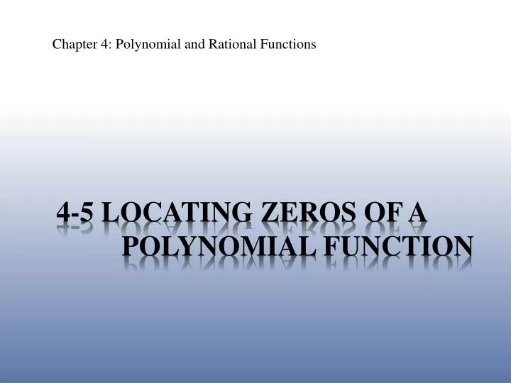 chapter 4 polynomial and rational functions