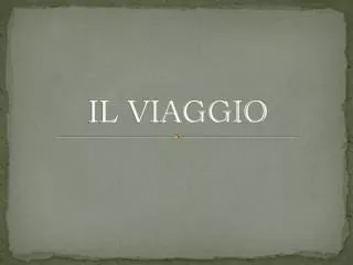 il viaggio
