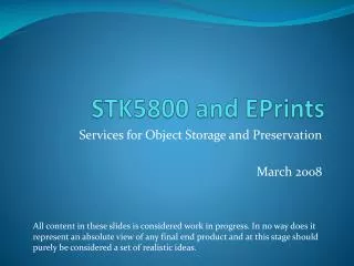 STK5800 and EPrints