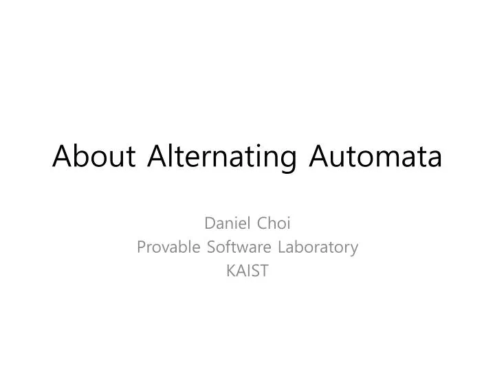 about alternating automata