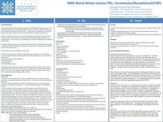 2009 World Winter Games PDL: Ceremonies/Receptions/LETRFL