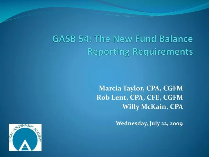 gasb 54 the new fund balance reporting requirements