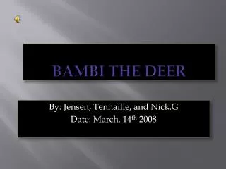 Bambi The Deer