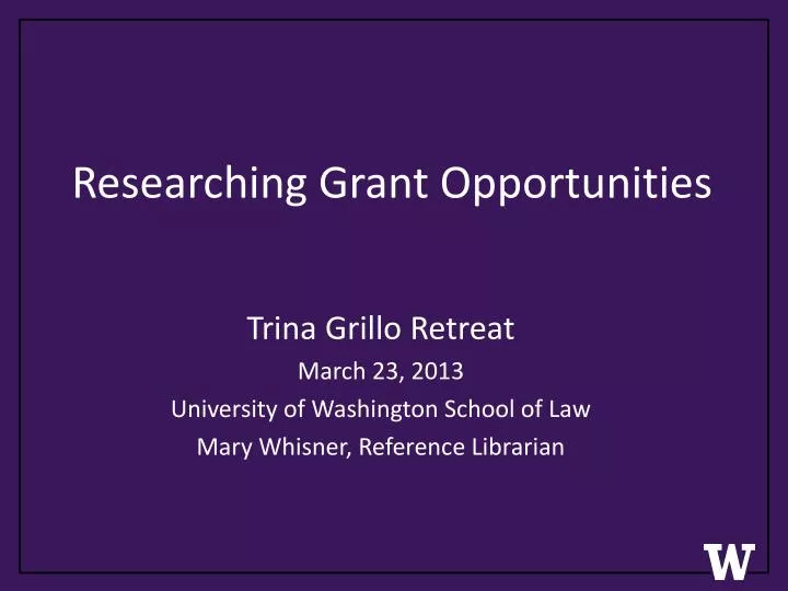 researching grant opportunities