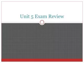 Unit 5 Exam Review