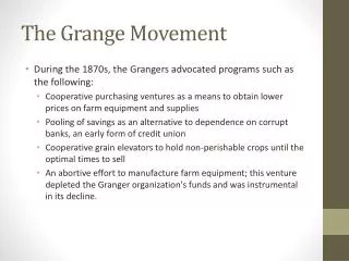 The Grange Movement