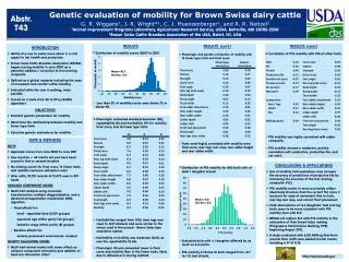 PTA mobility was highly correlated with udder composite.