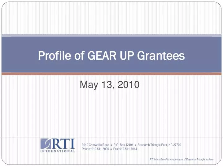 profile of gear up grantees