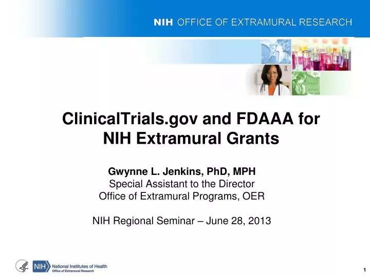 clinicaltrials gov and fdaaa for nih extramural grants