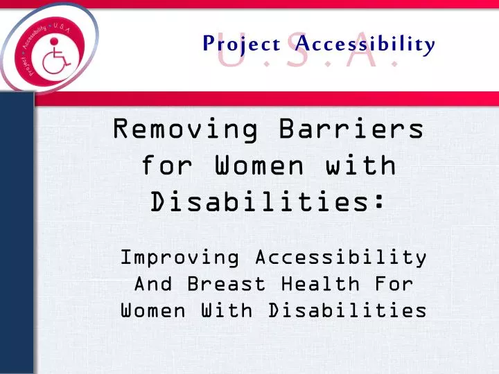 removing barriers for women with disabilities