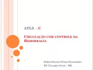 atls c circula o com controle da hemorragia