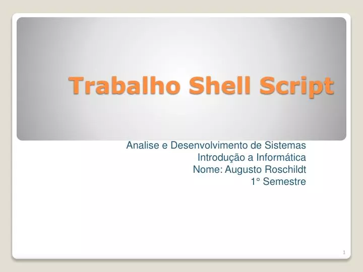 trabalho shell script