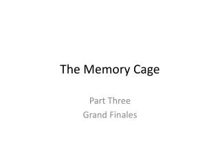 The Memory Cage