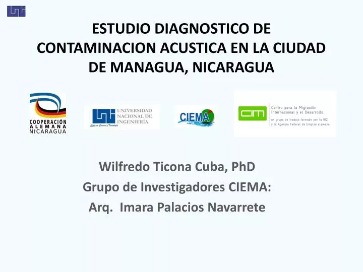 estudio diagnostico de contaminacion acustica en la ciudad de managua nicaragua