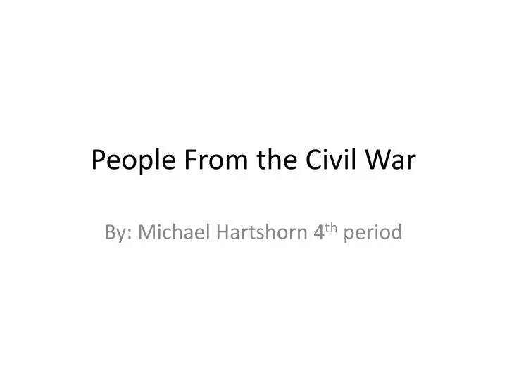 people from the civil war