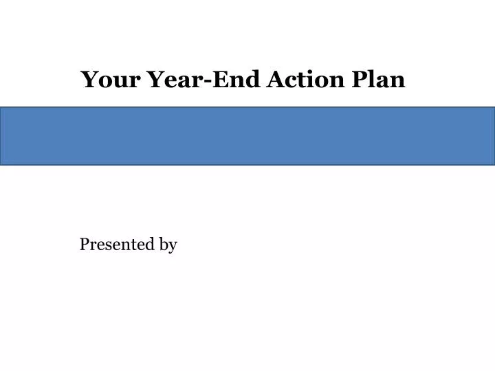 your year end action plan