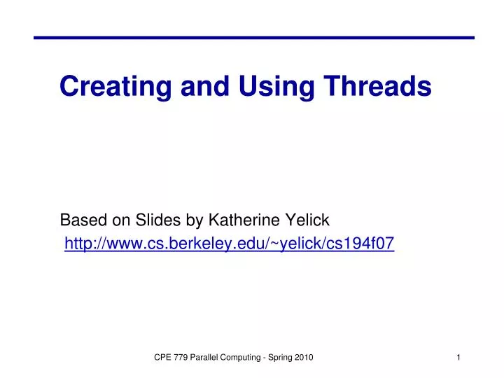 creating and using threads