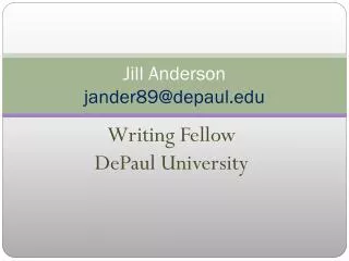 Jill Anderson jander89@depaul.edu