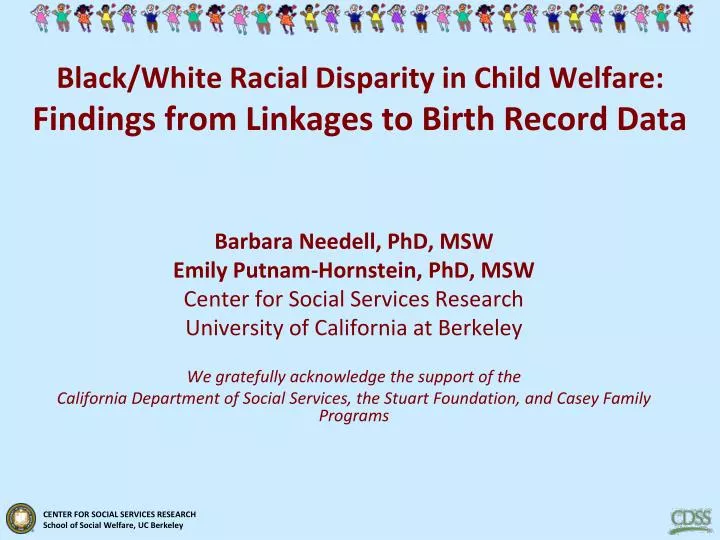 black white racial disparity in child welfare findings from linkages to birth record data