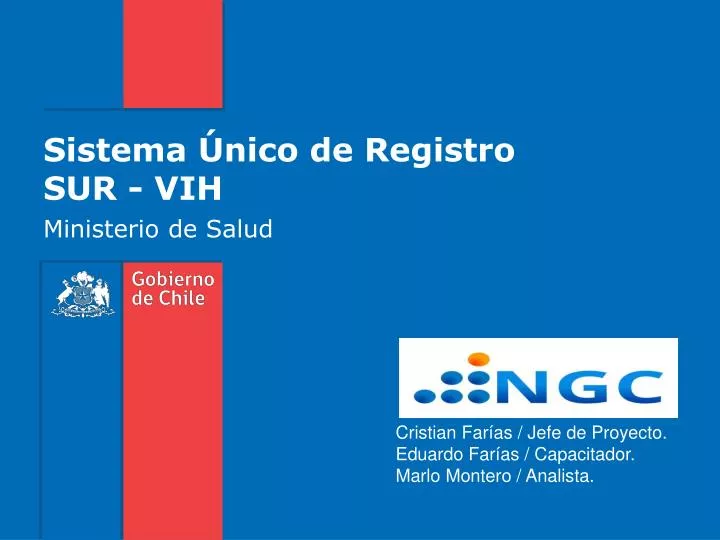 sistema nico de registro sur vih