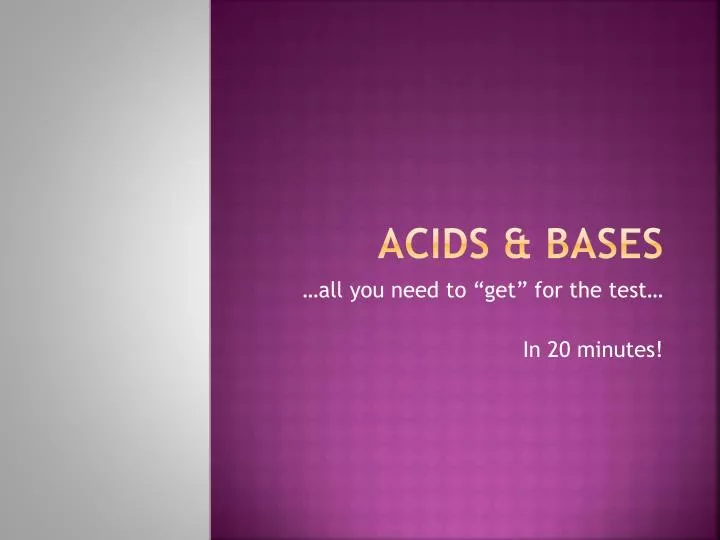 acids bases