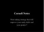 Cornell Notes - slide 1