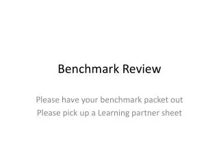 Benchmark Review