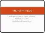 PHOTOSYNTHESIS - slide 1