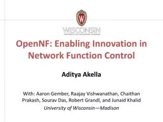 OpenNF : Enabling Innovation in Network Function Control