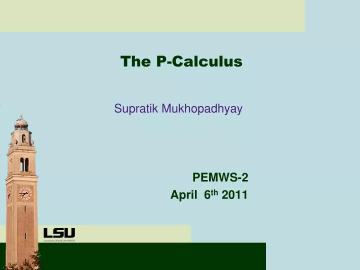 the p calculus