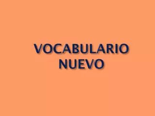 vocabulario nuevo