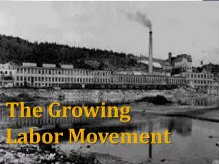 The Growing Labor Movement