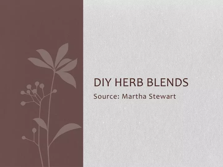 diy herb blends