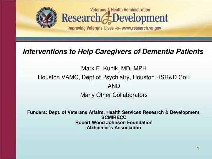 interventions to help caregivers of dementia patients