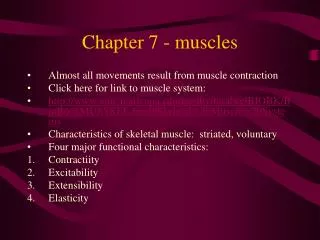 Chapter 7 - muscles