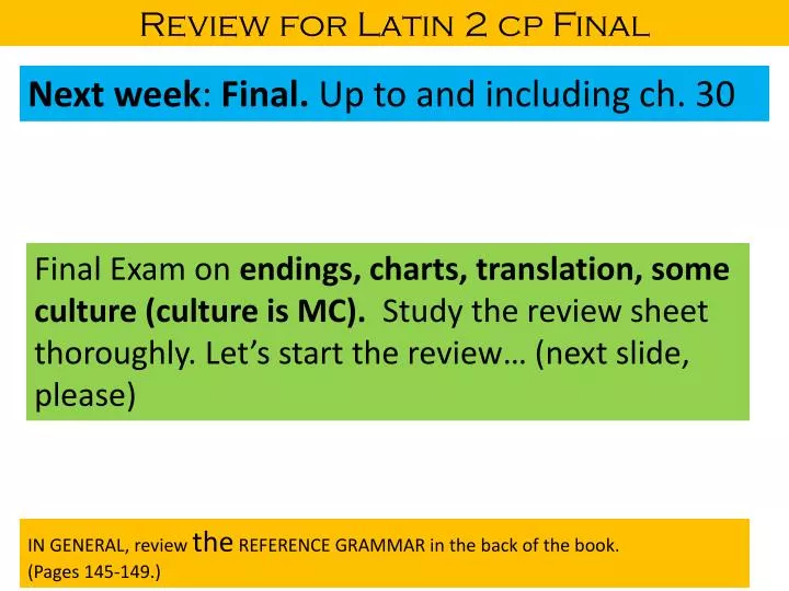 review for latin 2 cp final