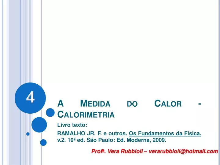 a medida do calor calorimetria