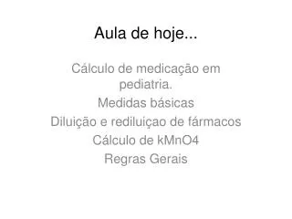 aula de hoje