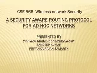 CSE 566- Wireless network Security