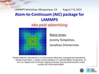 Atom-to-Continuum ( AtC ) package for LAMMPS aka paid advertising